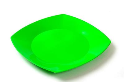 PLATO CUADRADO Grande x 10 u. Verde