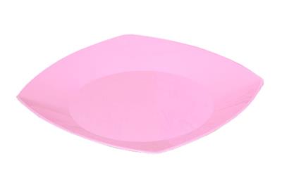 PLATO CUADRADO Grande x 10 u. Rosa Pastel