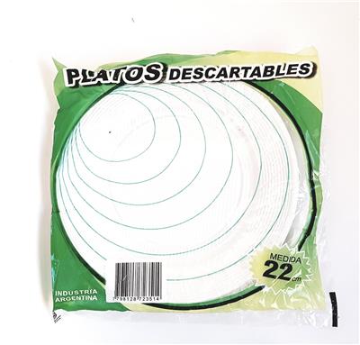 PLATO PLASTICO Gr. Bco. x 50 u.