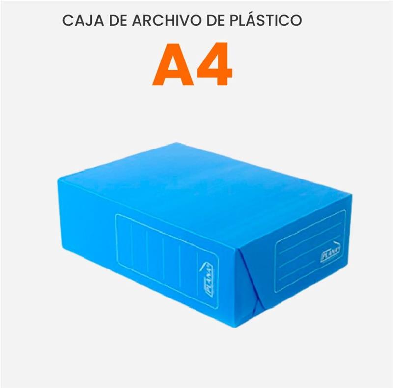 CAJA ARCHIVO PLASTICA A4 12 cm. Az.