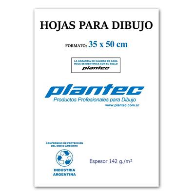 PAPEL DE DIBUJO PLANTEC 35x50 de 142 g. x 10 Hojas.