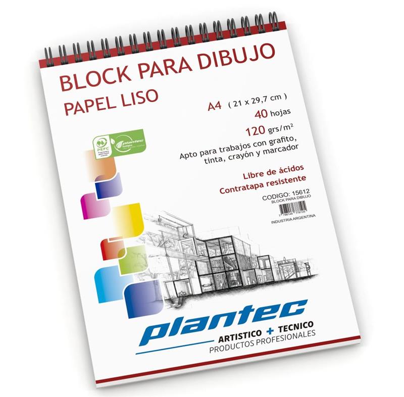 BLOCKDIBUJO A4 LISO de 120 g. x 40 h. Esp. S.
