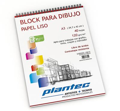 BLOCKDIBUJO A3 LISO de 120 g. x 40 h.