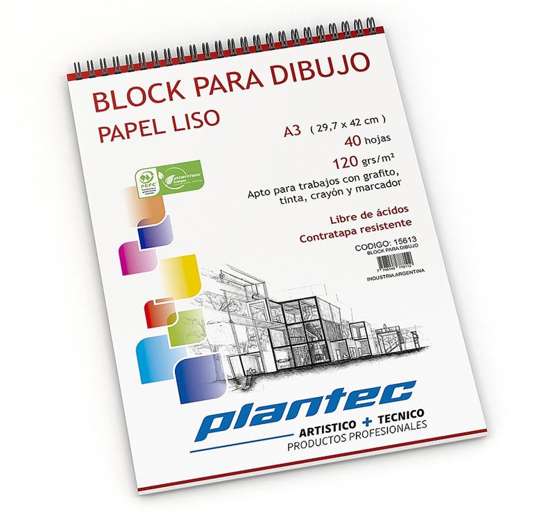 BLOCKDIBUJO A3 LISO de 120 g. x 40 h.