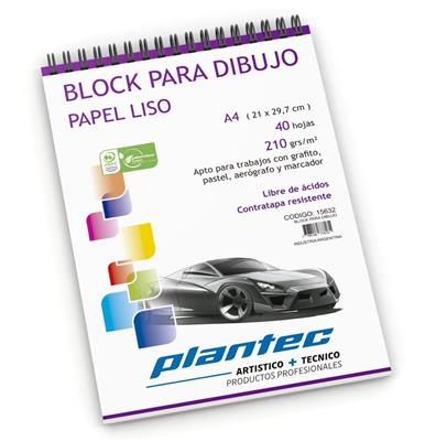 BLOCK DIBUJO A4 LISO de 210 g. x 40 h. Esp. S.