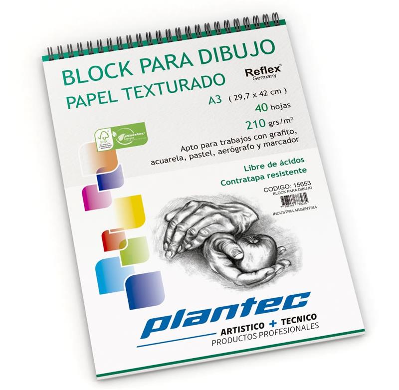 BLOCK DIBUJO A3 TEXTURADO x 40 h. Esp.