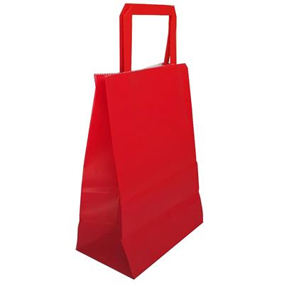 BOLSA PAPEL 22x10x30 con Manija Roja