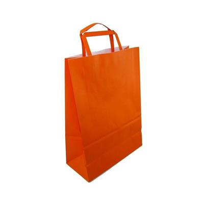 BOLSA PAPEL 22x10x30 con Manija Naranja