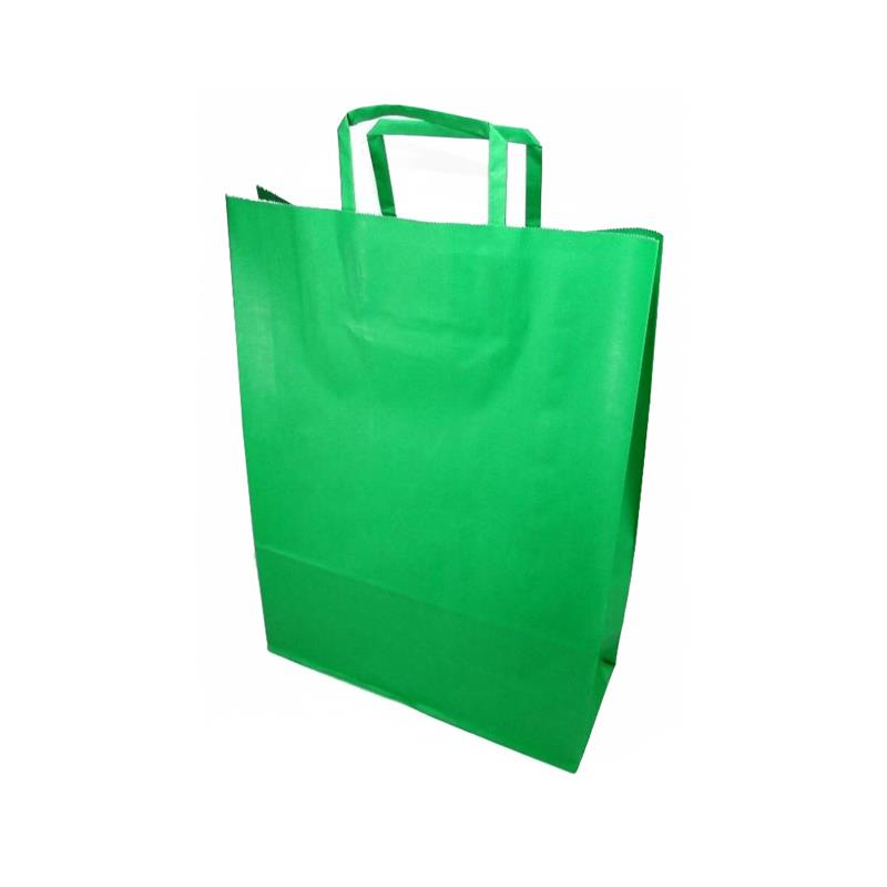BOLSA PAPEL 22x10x30 con Manija Verde