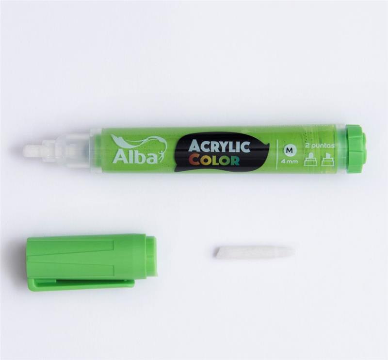 MARCADOR ALBA ACRYLIC M Verde Manzana