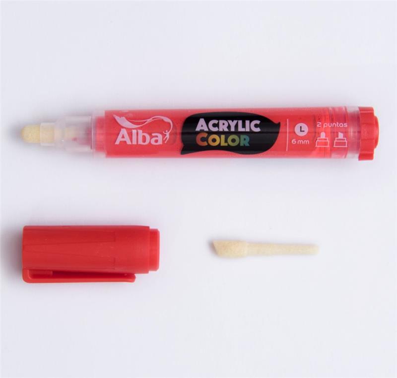 MARCADOR ALBA ACRYLIC L Rojo Señal