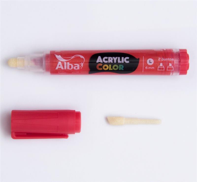 MARCADOR ALBA ACRYLIC L Rojo