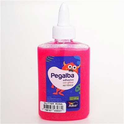 ADHESIVO ALBA GLITTER 120 g. Rosa