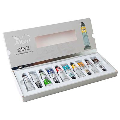 SET ACRILICOS ALBA x 10 Colores.