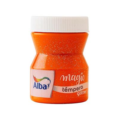 TEMPERA GLITTER x 100 g. Naranja