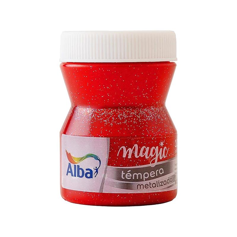 TEMPERA GLITTER x 100 g. Roja