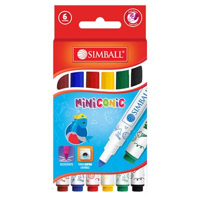 MARCADOR SIMBALL MINI CONIC x  6 u.