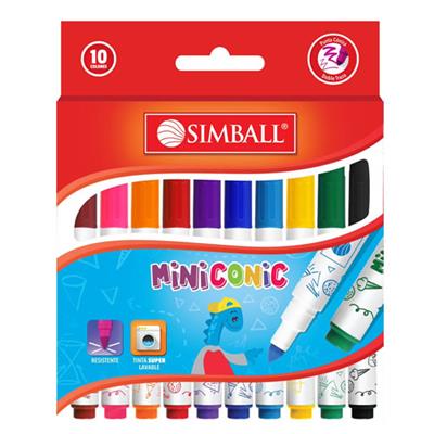 MARCADOR SIMBALL MINI CONIC x 10 u.