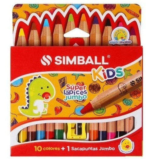 LAPICES SIMBALL KIDS JUMBO x 10 u.