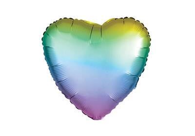GLOBO CORAZÓN Rainbow Pastel