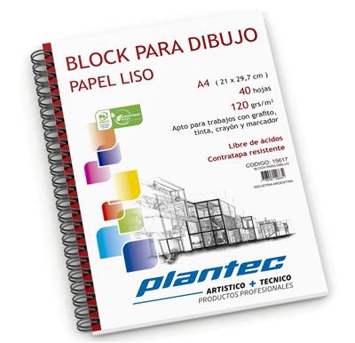 BLOCKDIBUJO A4 LISO de 120 g. x 40 h. Esp. L.