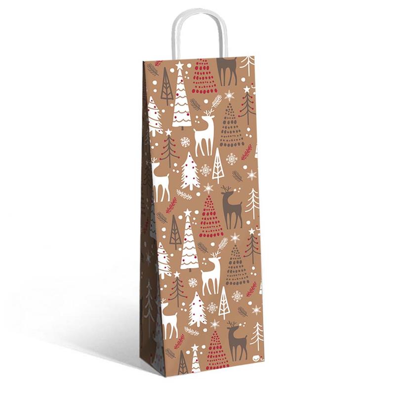 BOLSA 14x08x40 Una Botella Snow Wine