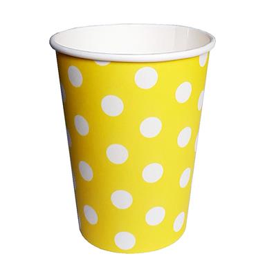 VASO POLIPAPEL 8 oz. x 10 u. Lunar Amarillo