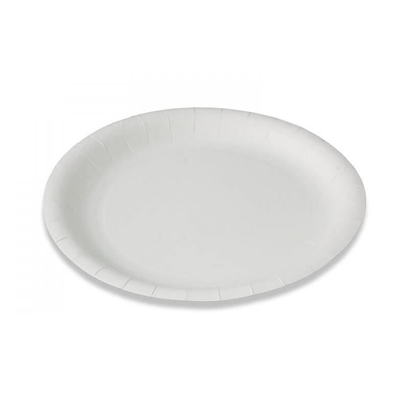 PLATO POLIPAPEL 18 cm. x 8 u. Blanco