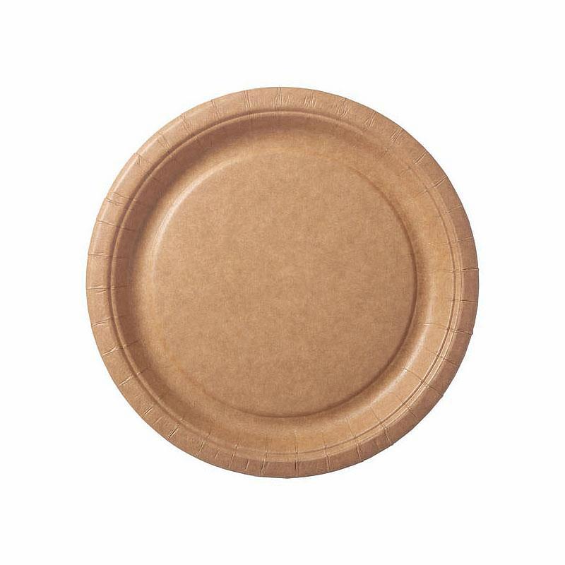 PLATO POLIPAPEL 23 cm. x 8 u. Madera