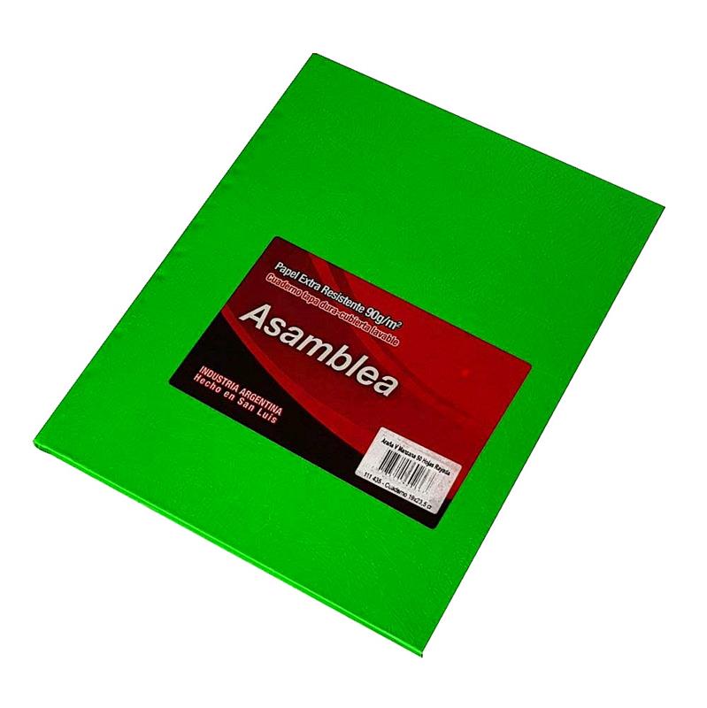 CUADERNO 19x23 Rayado Verde Manzana x 50 h. 