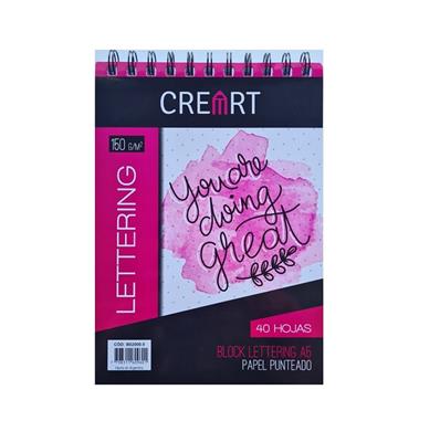 BLOCK LETTERING A5 en 150 g. x 40 h.