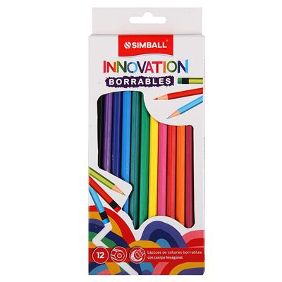 LAPICES SIMBALL INNOVATION  BORRABLES LARGO x 12 u.