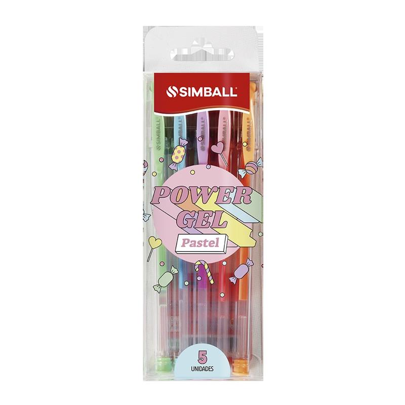 ROLLER SIMBALL POWER GEL PASTEL x 5 u.