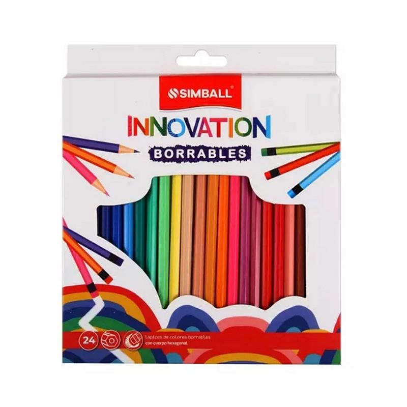 LAPICES SIMBALL INNOVATION  BORRABLES LARGO x 24 u.