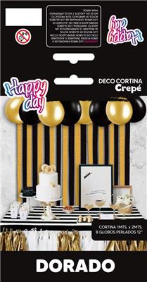 CORTINA CREPE DECO Dorado