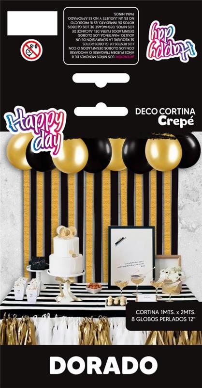 CORTINA CREPE DECO Dorado