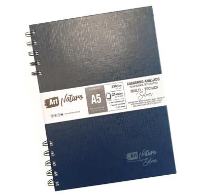 CUADERNO ART NATURE A5 Silver