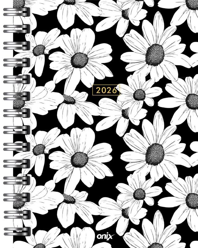 AGENDA ONIX 16x22 Flores B&W S/V