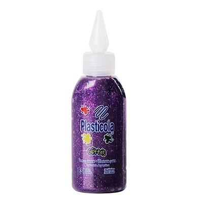 PLASTICOLA GLITTER x 38 g. Púrpura