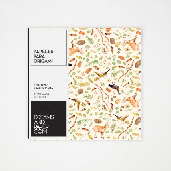 PAPELES PARA ORIGAMI Mix Bosque