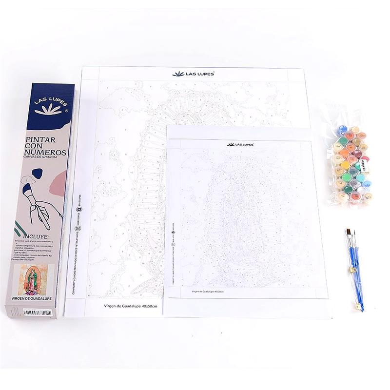 PINTAR CON NUMEROS 47x57 Virgen de Guadalupe