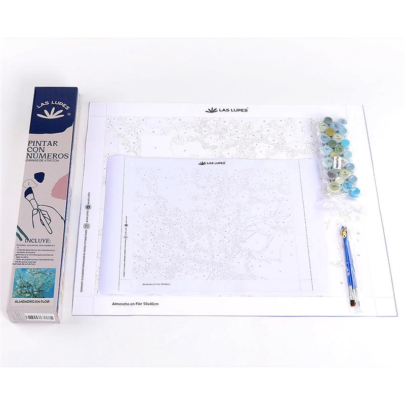 PINTAR CON NUMEROS 47x57 Almendro en Flor