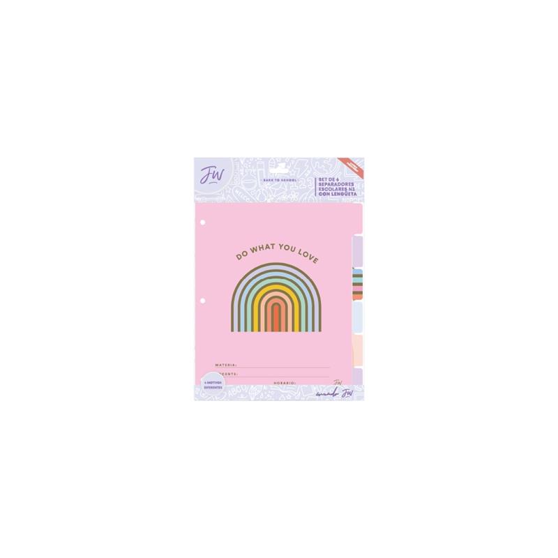 SEPARADOR CARPETA Nº 3 con LENGÜETA Pastel