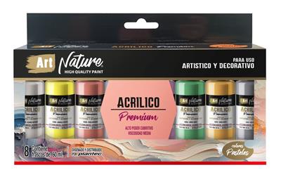 SET ART NATURE ACRILICO x 8 Pastel