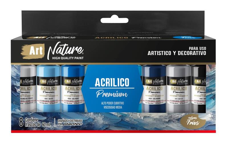 SET ART NATURE ACRILICO x 8 Fríos