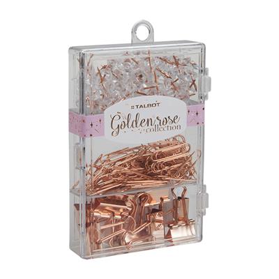 SET TALBOT CLIPS - PINS - BINDERS Golden rose 7 Divisiones