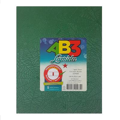 CUADERNO 19x23 LAPRIDA AB3 Ve. x 98 h. Cuadriculado