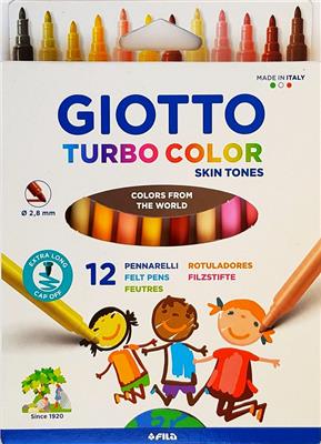 MARCADOR GIOTTO TURBO COLOR SKIN TONES x 12 u.