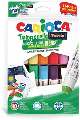 TEMPERA CARIOCA x 10 Colores Textil