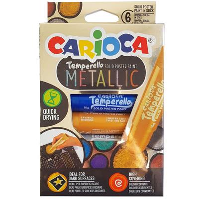 TEMPERA CARIOCA METALICC x 6 Colores